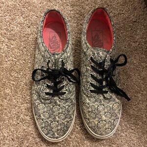 Black and White Patterned Vans